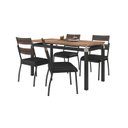 Ver imagem 2 de Conjunto Sala de Jantar Tubular Mesa Tampo MDP Retangular Copenhague com 4 Cadeiras Atenas