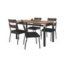 Conjunto Sala de Jantar Tubular Mesa Tampo MDP Retangular Copenhague com 4 Cadeiras Atenas - 2
