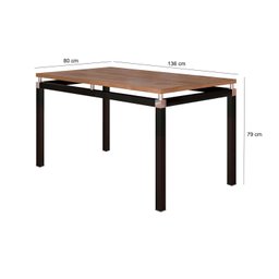 Conjunto Sala de Jantar Tubular Mesa Tampo MDP Retangular Copenhague com 4 Cadeiras Atenas - 5