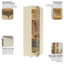 Ver imagem 6 de Módulo Guarda-Roupa Canto com Vidro Reflecta e LED 100% MDF Imperatriz Bege/Off White