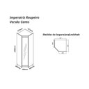 Ver imagem 3 de Módulo Guarda-Roupa Canto com Vidro Reflecta e LED 100% MDF Imperatriz Bege/Off White