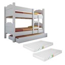 Ver imagem 4 de Beliche Madrid com Grades de Proteção e Cama Removível - Branco com 2 Colchões