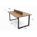 Ver imagem 5 de Plataforma 2 Lugares Castanho Tannat Pé de Aço 15mm