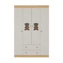 Ver imagem 7 de Guarda-roupa Infantil 122cm com Vidro 4 Portas e 2 Gavetas Teddy Multimóveis Mp4488 Madeirado/off
