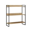 Ver imagem 2 de Nicho 3 Prateleiras 95cm Industrial Córdoba Preto e Castanho Marrom