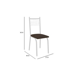 Conjunto de Jantar Mesa Brasília 150cm 6 cadeiras New Lisboa  - 4
