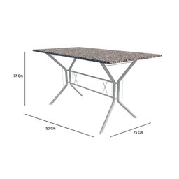 Conjunto de Jantar Mesa Brasilia 150cm 6 cadeiras New Lisboa  - 3