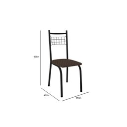 Conjunto Sala de Jantar Tubular Mesa Brasilia com 6 Cadeiras New Lisboa - 4