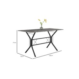 Conjunto Sala de Jantar Tubular Mesa Brasilia com 6 Cadeiras New Lisboa - 5