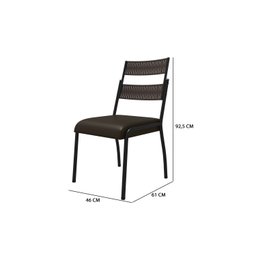 Conjunto Sala de Jantar Tubular Mesa Copenhague com 4 Cadeiras Atenas  - 4