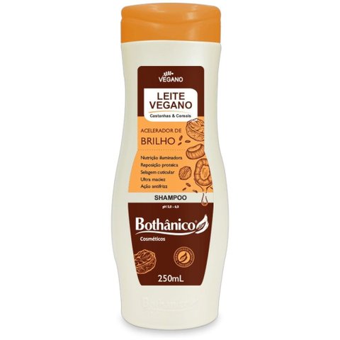 Shampoo Acelerador de Brilho Leite Vegano 250ml Bothanico