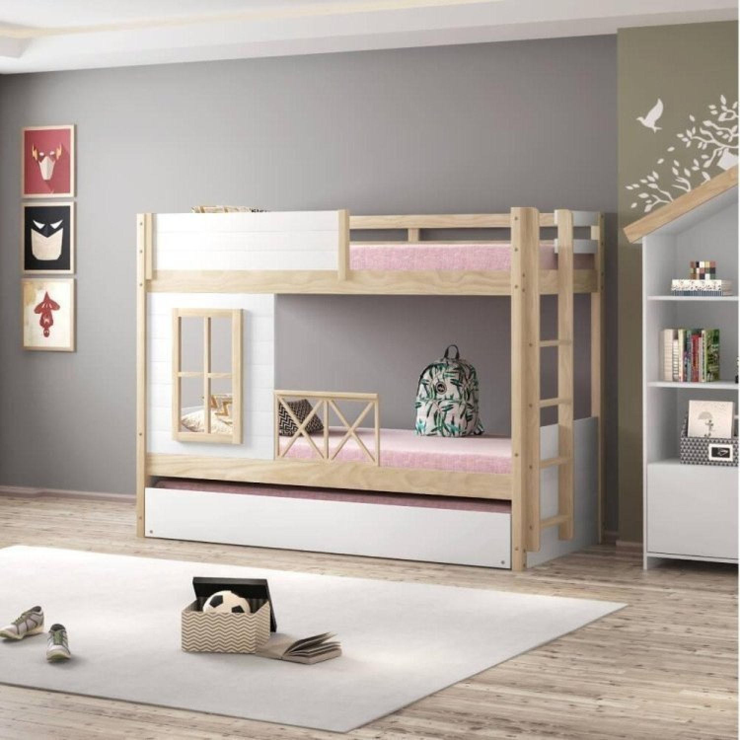 Treliche Infantil Garden com Janela e Grade Casatema