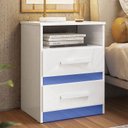 Ver imagem 3 de Mesa de Cabeceira Infantil Ambiente Apolo Branco Flex - Moval