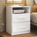 Ver imagem 1 de Mesa de Cabeceira Infantil Ambiente Apolo Branco Flex - Moval