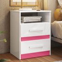 Ver imagem 2 de Mesa de Cabeceira Infantil Ambiente Apolo Branco Flex - Moval