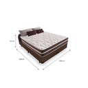 Ver imagem 2 de Cama Box Queen 158 Tecido Sintético Marrom com Colchão Little Angel - Bello Box - Mola Superlastic