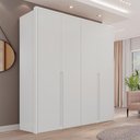Ver imagem 7 de Guarda Roupa Casal 4 Portas 181 cm Lizz Branco Dcasa