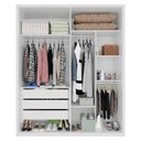 Ver imagem 6 de Guarda Roupa Casal 4 Portas 181 cm Lizz Branco Dcasa