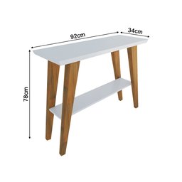 Aparador Minimalista em Mdf Branco/amadeirado Luana - 3