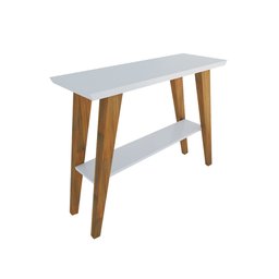 Aparador Minimalista em Mdf Branco/amadeirado Luana - 2