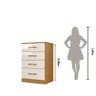 Cômoda Ms913 61cm 4 Gavetas Linha Cômoda Freijó Off White Moval - 3