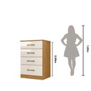 Ver imagem 3 de Cômoda Ms913 61cm 4 Gavetas Linha Cômoda Freijó Off White Moval