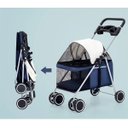 Ver imagem 6 de Carrinho Cachorro Cao Gato Pet Passeio Ar Livre Lazer Animal de Estimaçao Caminhada Transporte Dobra