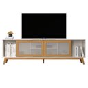 Ver imagem 5 de Rack para TV até 75 Polegadas MDF 218cm Pés em Madeira Maciça Denver Yescasa Cinza
