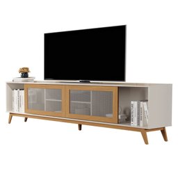 Rack para TV até 75 Polegadas Pés em Madeira Maciça 218cm Denver Yescasa - 7