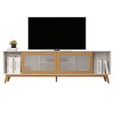 Ver imagem 5 de Rack para TV até 75 Polegadas MDF 218cm Pés em Madeira Maciça Denver Yescasa Cinza