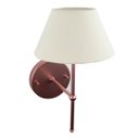 Ver imagem 5 de Kit 2 Arandelas de Parede Clássica Alumínio com Cúpula Tecido Algodão Ref 16