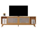 Ver imagem 7 de Rack para TV até 75 Polegadas MDF 218cm Pés em Madeira Maciça Denver Yescasa Marrom