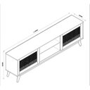 Ver imagem 3 de Rack para TV até 75 Polegadas Pés em Madeira Maciça 218cm Denver Yescasa