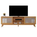 Ver imagem 5 de Rack para TV até 75 Polegadas MDF 218cm Pés em Madeira Maciça Denver Yescasa Marrom