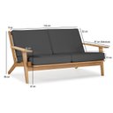 Ver imagem 3 de Sofá 2 Lugares Lótus Stain Jatóbá Acquablock Preto