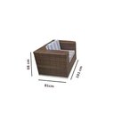 Ver imagem 3 de Conjunto Sofá para Jardim Quadrado Fibra Sintética -Sofá 2 Lugares 2 Poltronas e Mesa Centro - Tecid