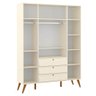 Guarda Roupa Infantil Retro Gold 4 Portas Off White Eco Wood - Matic - 3
