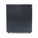 Ver imagem 4 de Puff Baú Banqueta Quadrado Cubo Decorativo Courino e Suede Preto Courino