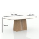 Ver imagem 4 de Conjunto Sala de Jantar 6 Cadeiras Tampo de Vidro Geórgia Marrom Inovata/Nevaska