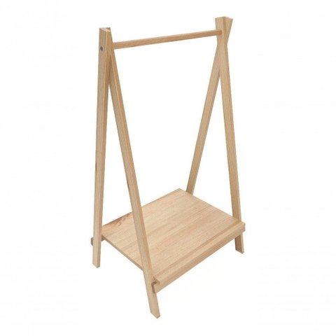 Closet Aberto Infantil de Madeira Incolor Pinus Promo