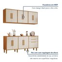 Ver imagem 3 de Cozinha Completa Lorena 11 Portas 2 Gavetas MDP Off White Kaiki Móveis