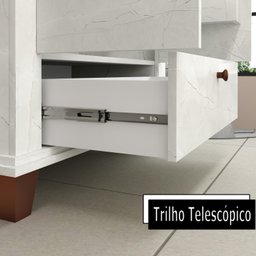 Gabinete Para Banheiro 2 Portas 1 Gaveta 80cm Valência Cristal  - 7