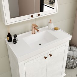 Gabinete Para Banheiro 2 Portas 1 Gaveta 80cm Valência Cristal  - 10