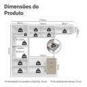 Ver imagem 3 de Armário de Cozinha Completa 270 Cm Branco/crema Vik Madesa 04