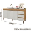 Ver imagem 4 de Gabinete para Pia de Cozinha 159cm Simples e Prático