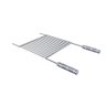Grelha Uruguaia Barra Redonda Aço Inox Reta 80x40 Churrasco - 1