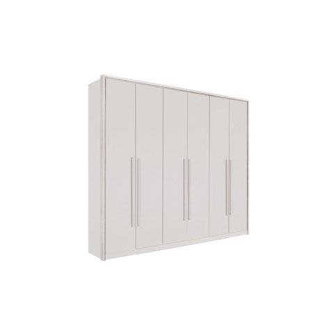 Guarda Roupa Casal 6 Portas 6 Gavetas 100% Mdf Anápolis Montagem Inteligente  Valverde: Branco Neve