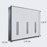 Guarda Roupa Casal 6 Portas 6 Gavetas 100% Mdf Anápolis Montagem Inteligente  Valverde: Branco Neve - 2