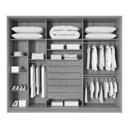 Guarda Roupa Casal 6 Portas 6 Gavetas 100% Mdf Anápolis Montagem Inteligente  Valverde: Branco Neve - 4