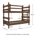 Ver imagem 5 de Beliche - Vira 2 Camas - Com Colchões Inclusos Porto Multimóveis Vcr4159 Imbuia